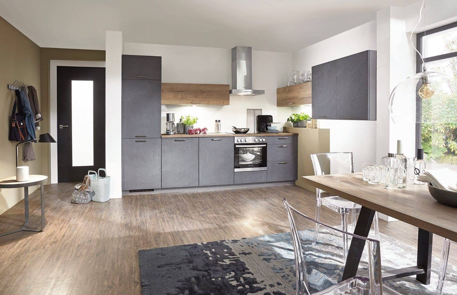 Nobilia Grey Stone Wood Compact Kitchen 2021 | MAS Kuchen, Reading