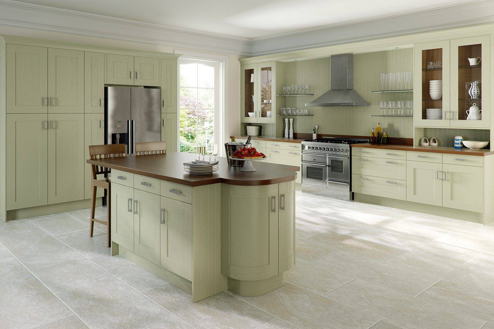 Painted Green Wood Shaker | Net Kitchens, Walthamstow