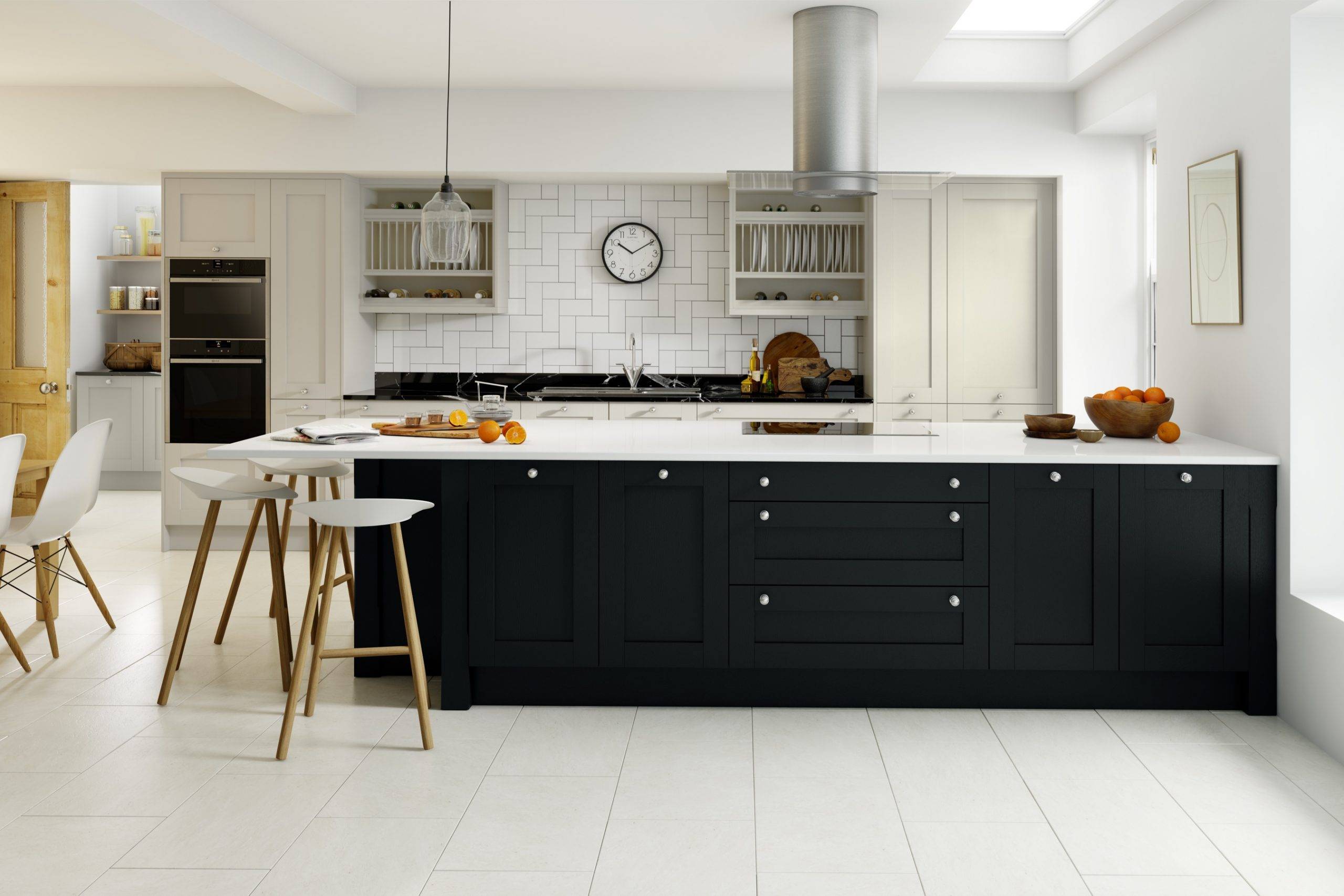 Limestone Anthracite Painted Wood Shaker 1 | Net Kitchens, Walthamstow