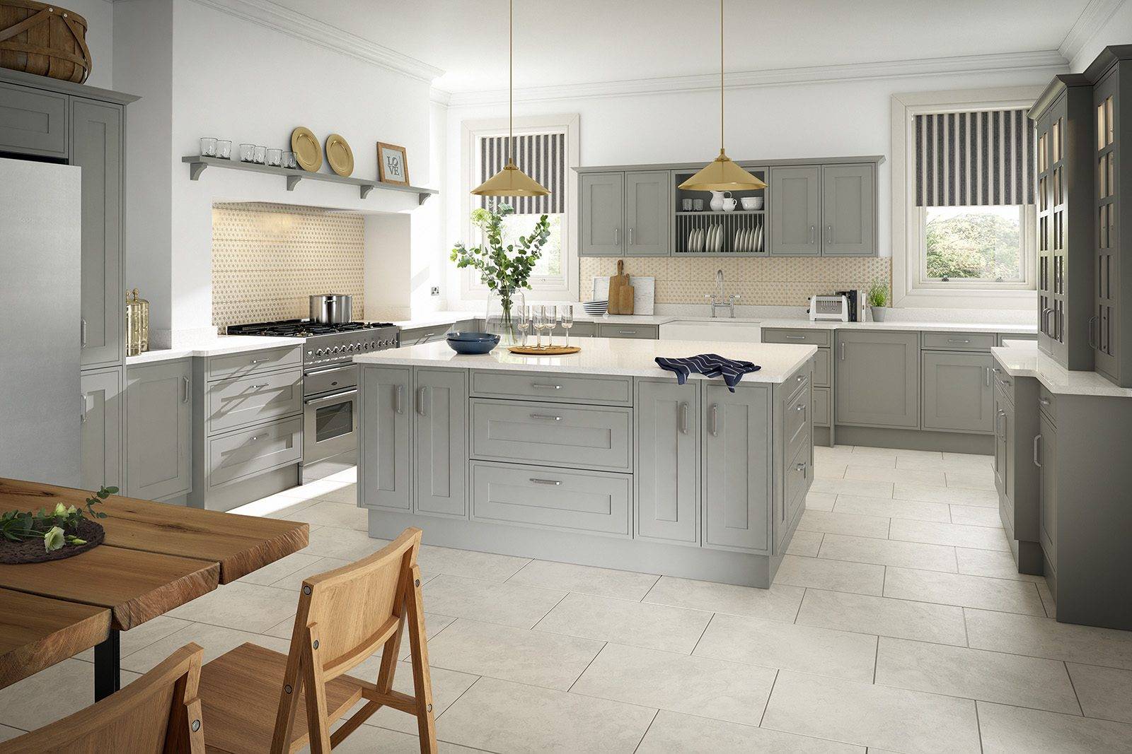 Edwardian Painted Light Grey | Net Kitchens, Walthamstow