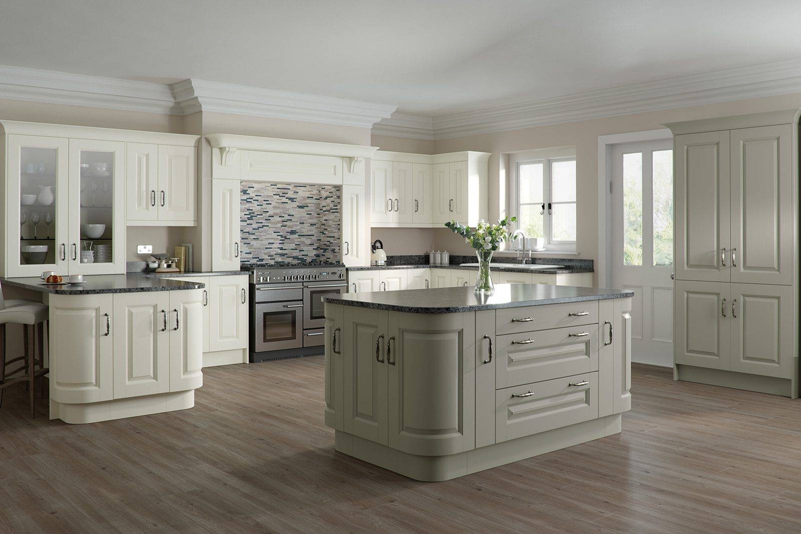 Character Ivory And Light Grey | Net Kitchens, Walthamstow