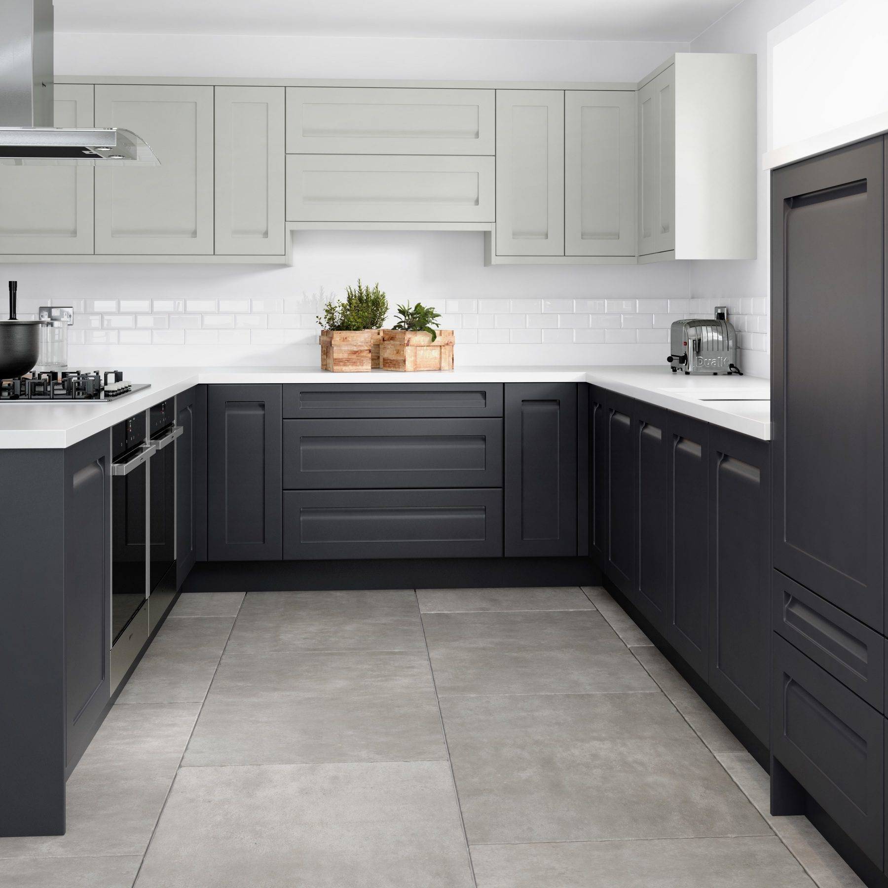 Concept Painted Limestone Anthracite | Net Kitchens, Walthamstow