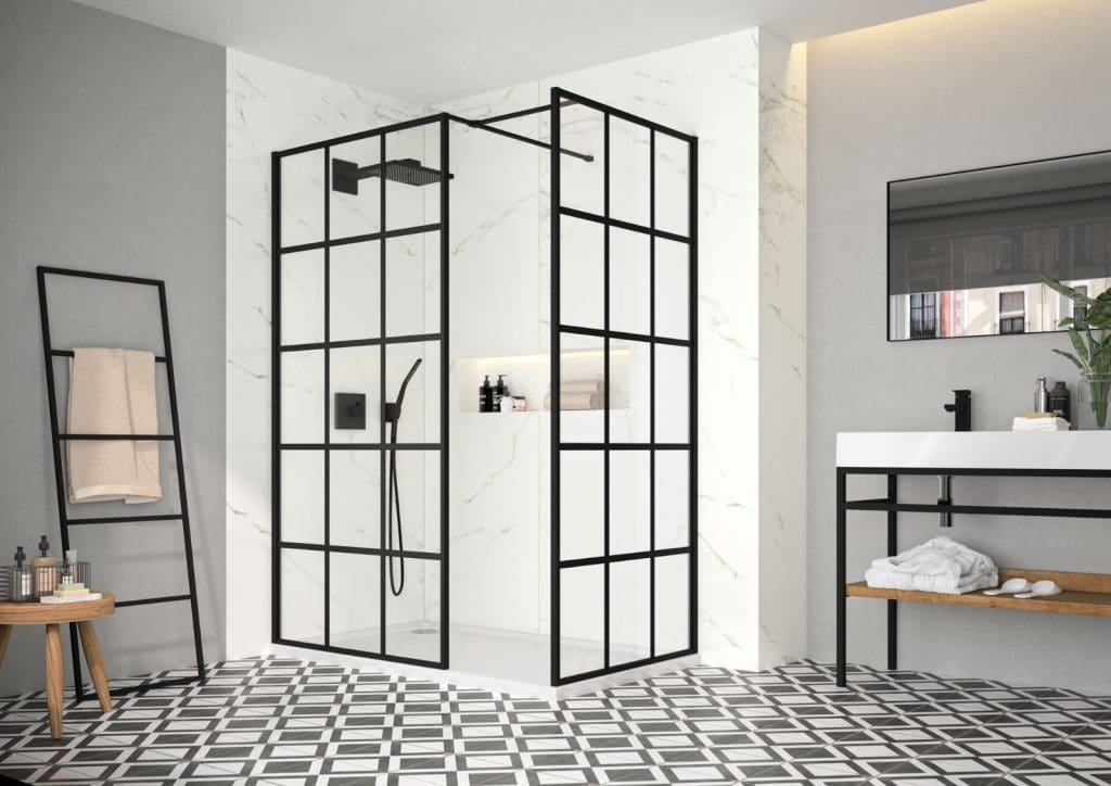 Merlyn Black Framed Square Walk In Lr | Ng Bespoke, Cheshire