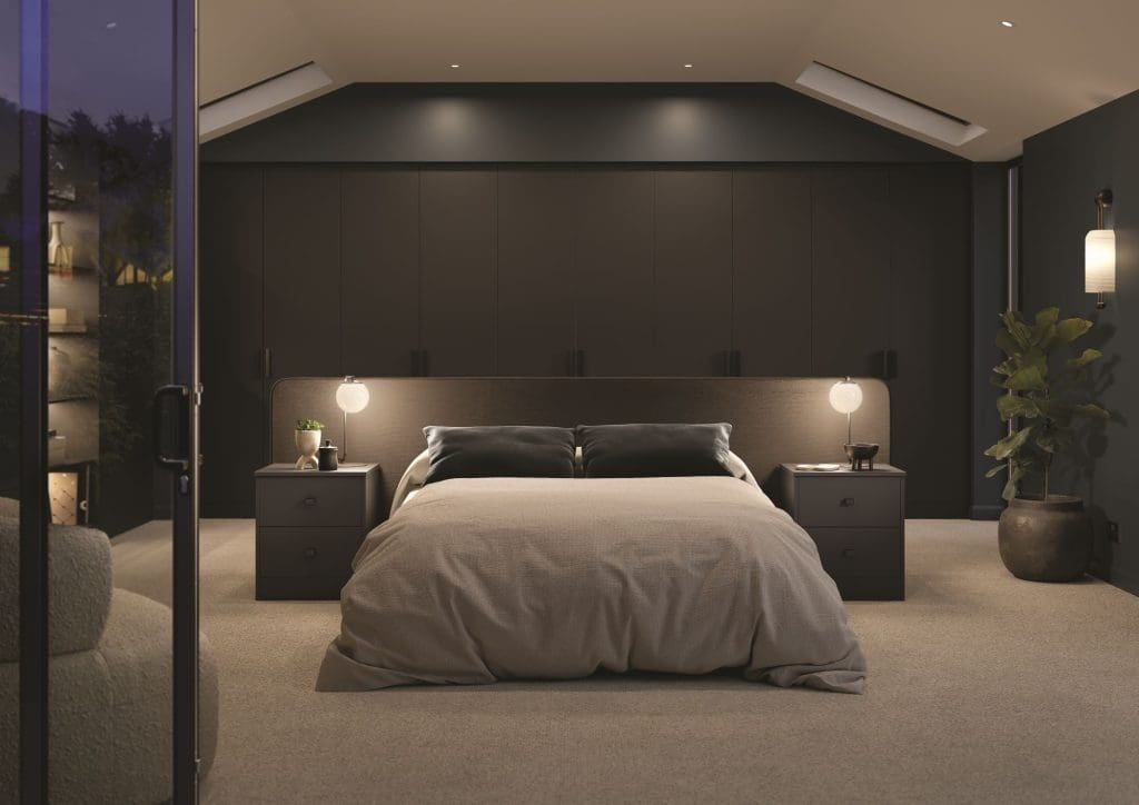 Zola Soft Matte Bedroom Graphite Main Shot Night Cmyk | Ng Bespoke, Cheshire