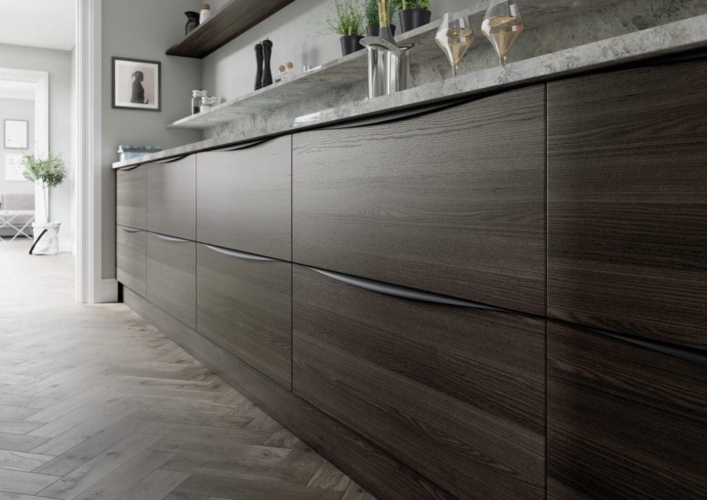 Strada Matte Lava And Tavola Carbon Kitchen | Ng Bespoke, Cheshire