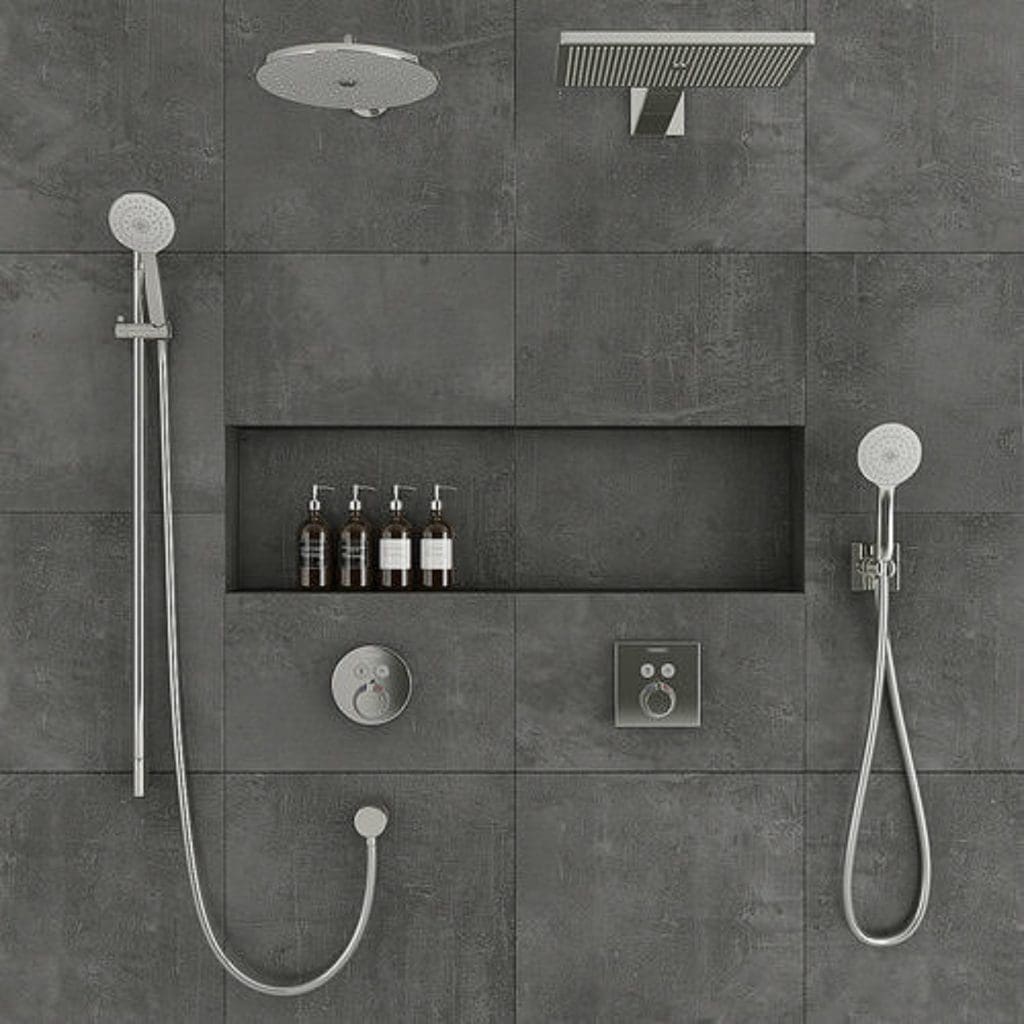 Hansgrohe Shower System 3D Model Max Obj Mtl Fbx | Lead Wolf, Gotham