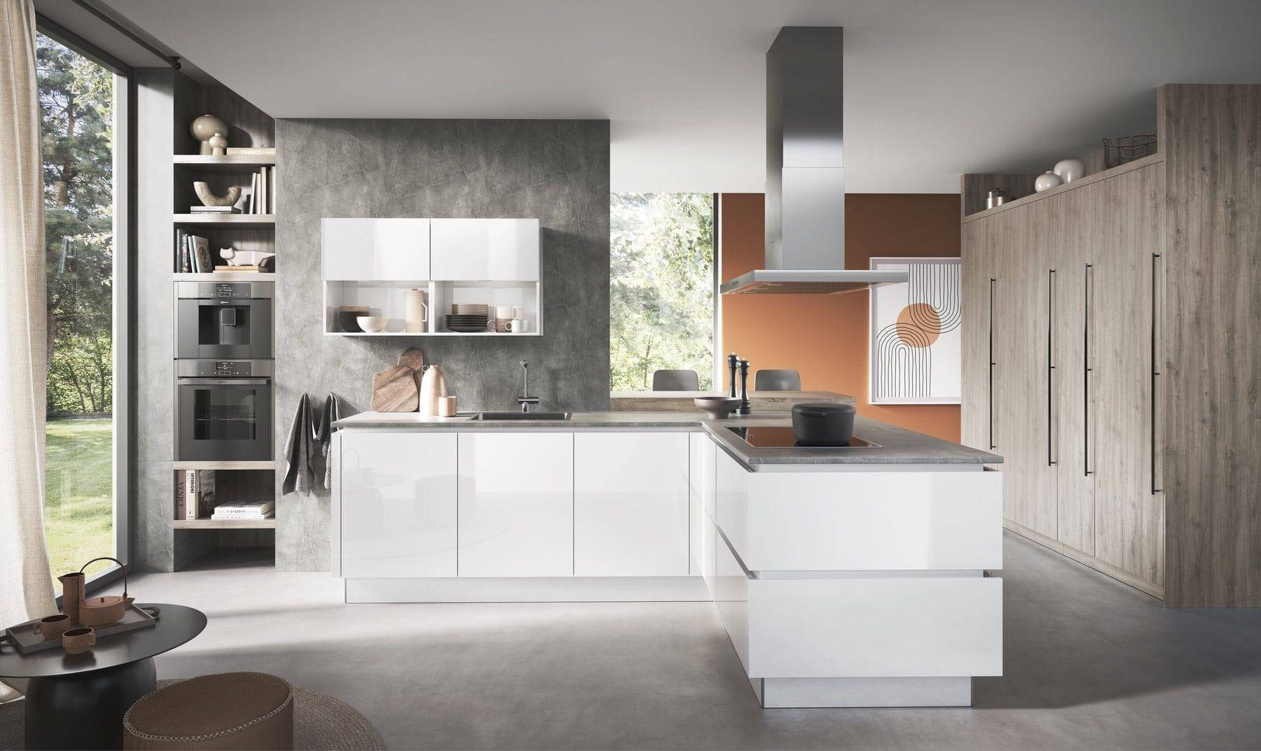 White Gloss Wood Kitchen | Swans of Gravesend, Kent