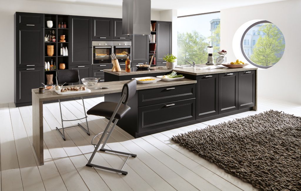 Bauformat Black Shaker Kitchen With Island 1 | Torben Schmid Kitchens, Truro
