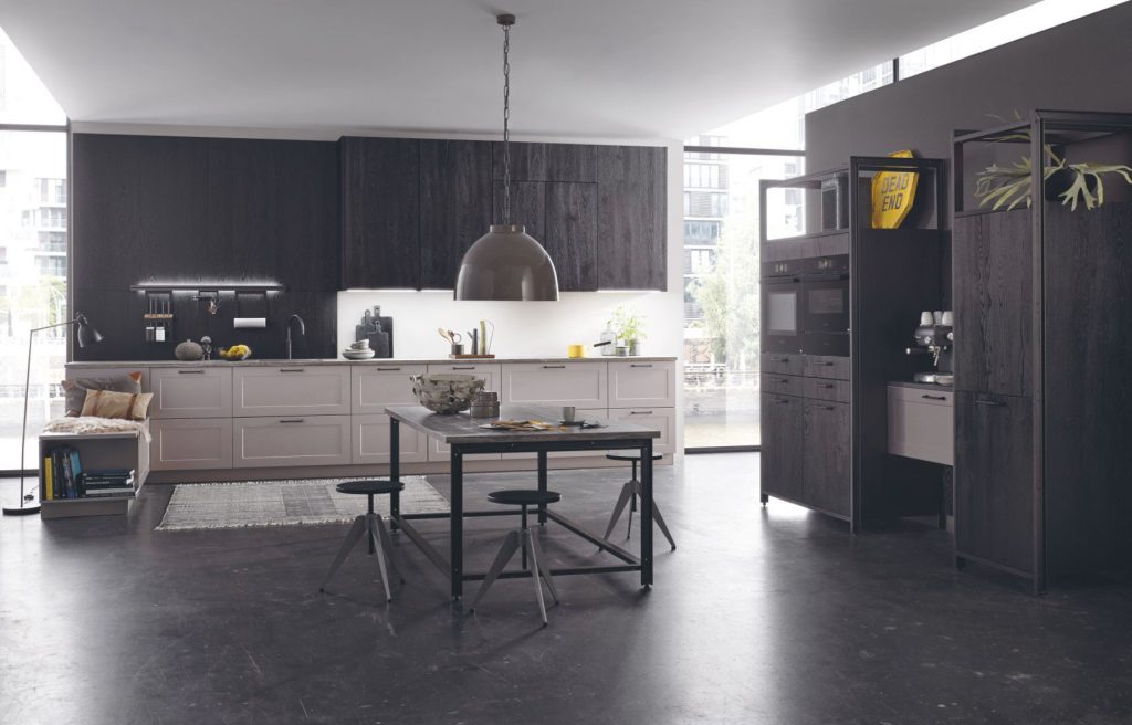 Kitchen Companies Cornwall | Bespoke Kitchens Designed by Experts - Bauformat Dark Wood Grey Shaker Open Plan Kitchen 1 1 | Torben Schmid Kitchens, Truro