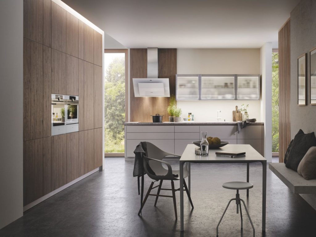 Bauformat Wood White Matt Handleless Compact Kitchen 1 | Torben Schmid Kitchens, Truro