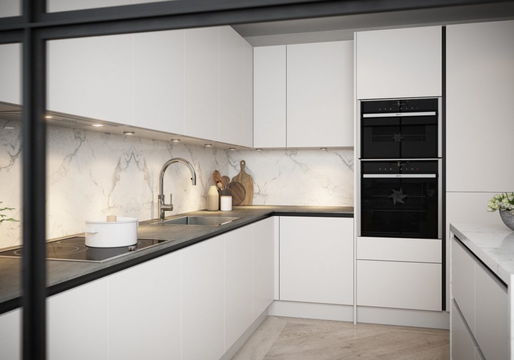 Daval Handleless Light Kitchen 1 | Torben Schmid Kitchens, Truro