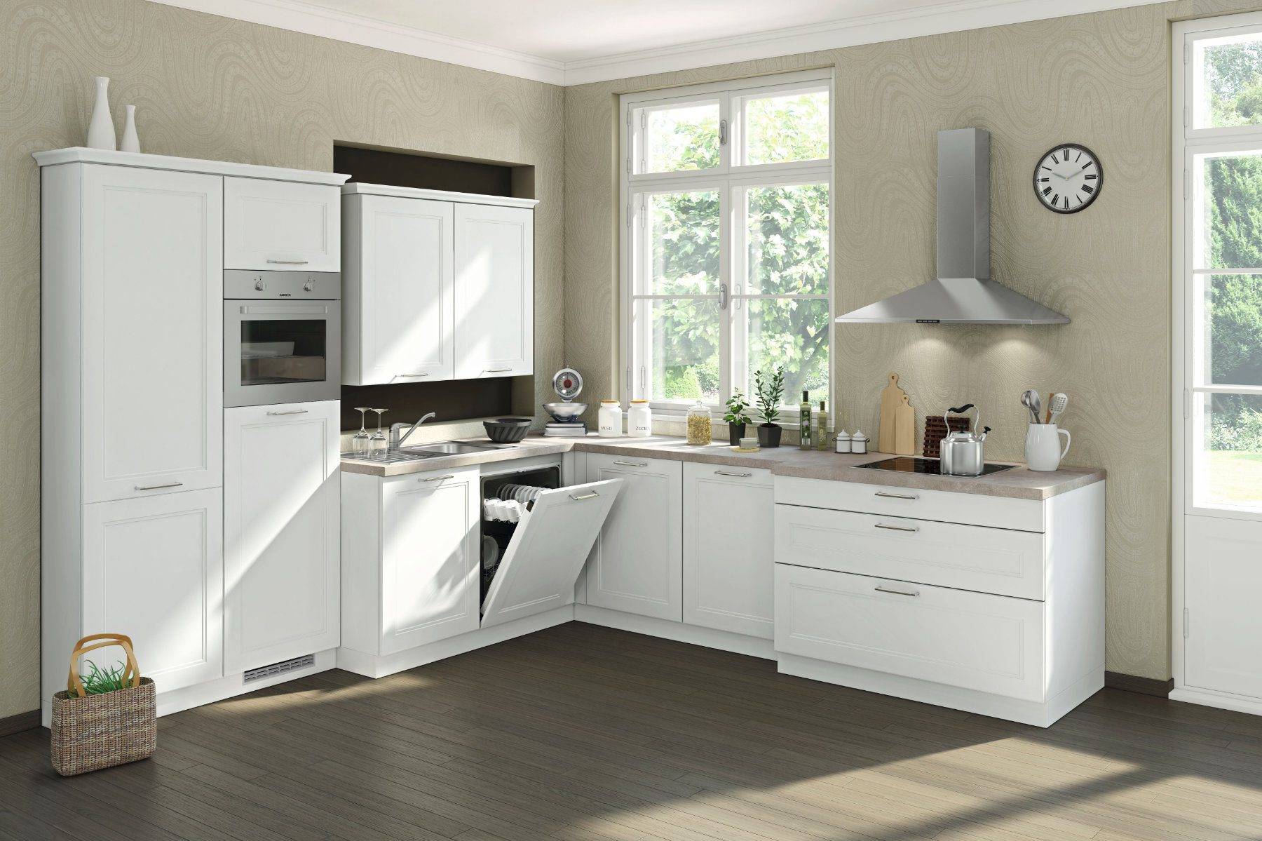 Bauformat White Shaker L Shaped Kitchen | Torben Schmid Kitchens, Truro