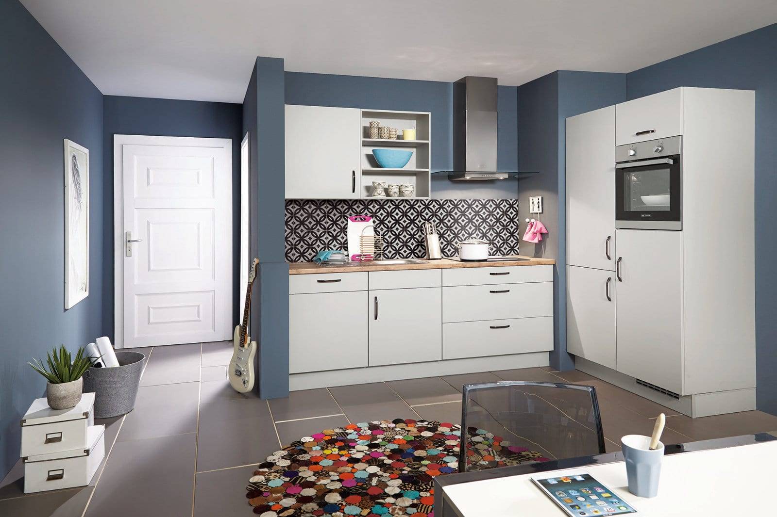Nobilia Matt White L Shaped Compact Kitchen 2021 | Lead Wolf, Peterborough