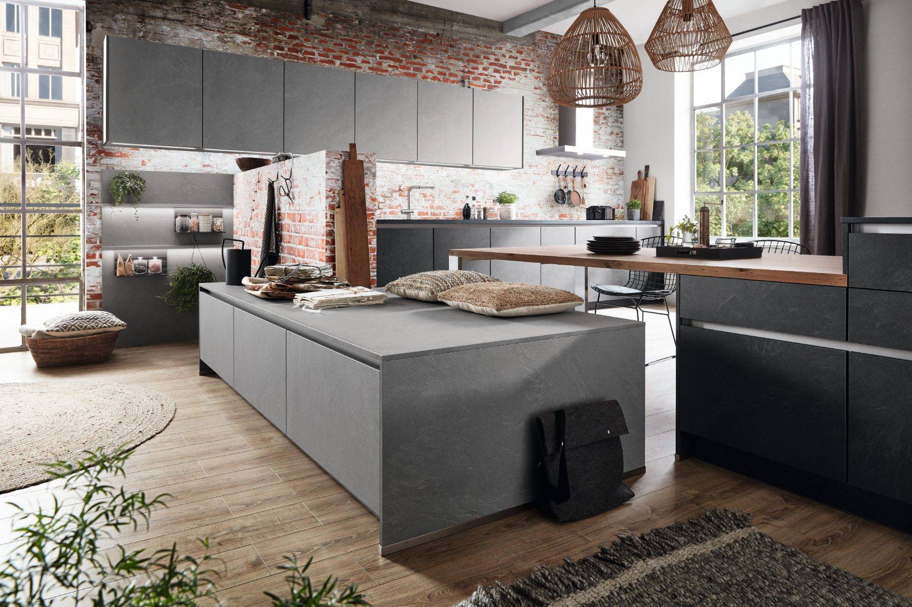 Nobilia Stone Open Plan Kitchen 1 | Lead Wolf, Peterborough