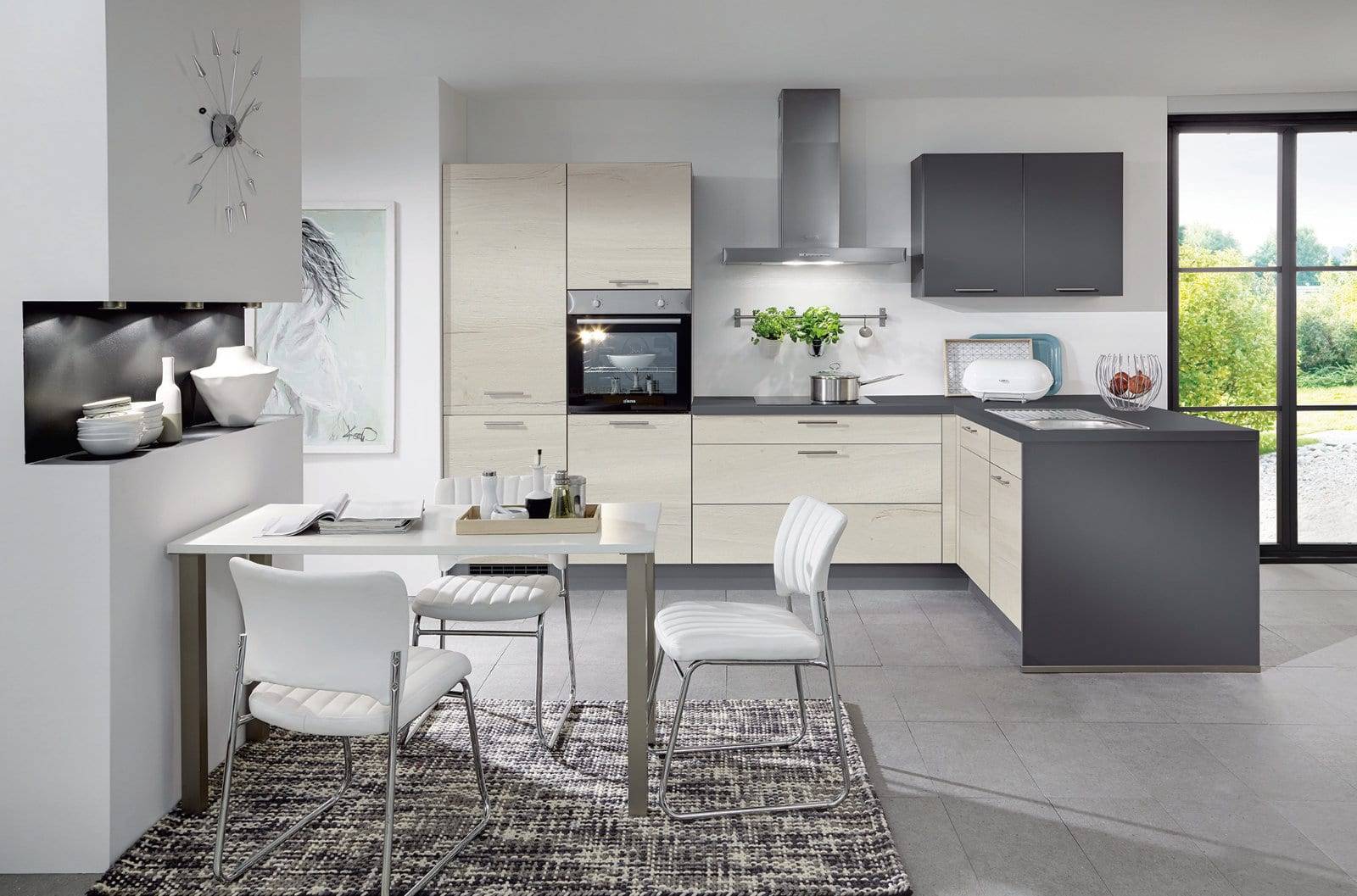 Nobilia Modern Matt Grey L Shaped Open Plan Kitchen 2021 | Lead Wolf, Peterborough