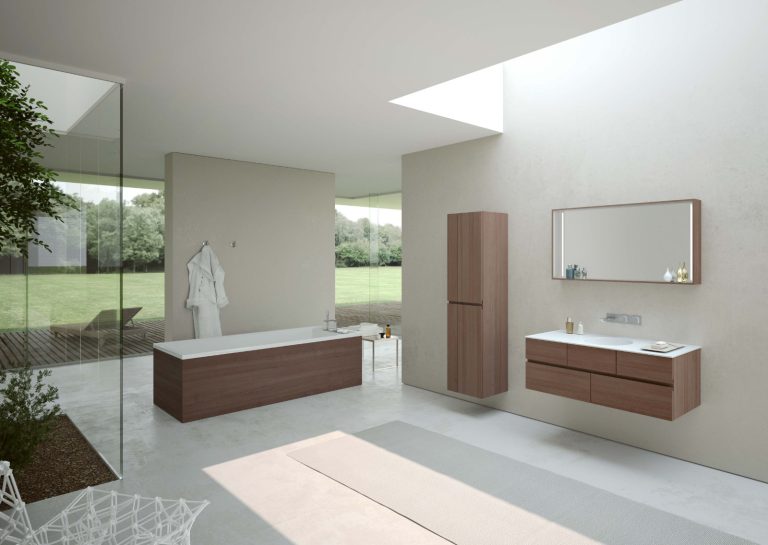 Vitra Modern Wood Effect Bathroom | Jigzaw Interiors, Stockwell