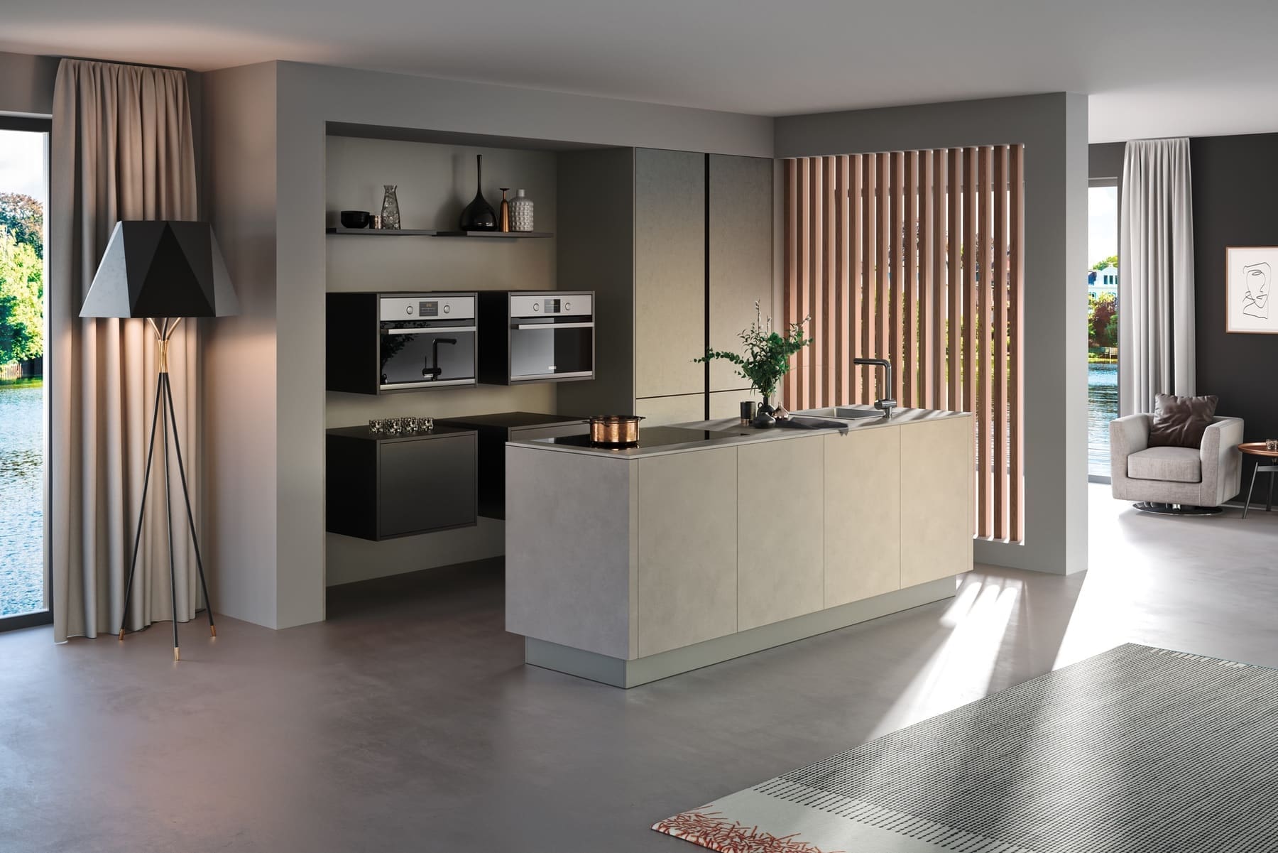 Rotpunkt Stone Handleless Kitchen 1 | John Willox Kitchen Design, Ellon