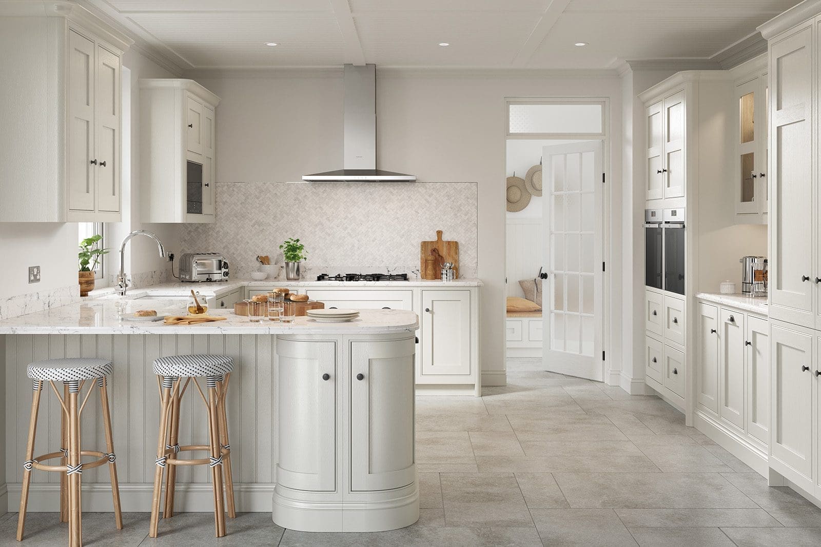 Second Nature White Shaker In Frame Kitchen 1 | John Willox Kitchen Design, Ellon
