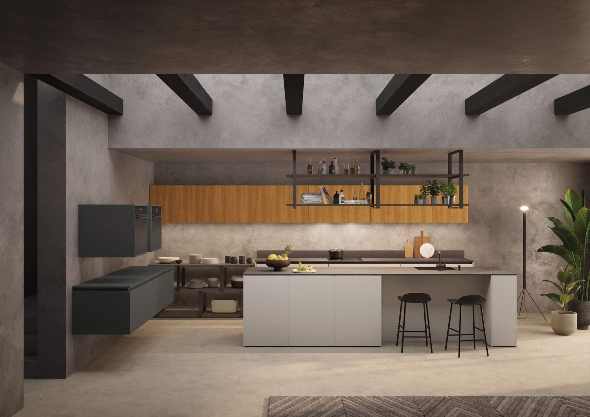 Rotpunkt Zerox Sy Ver Loft Nature Oak Wth Beach Grey Kitchen | Such Designs, London