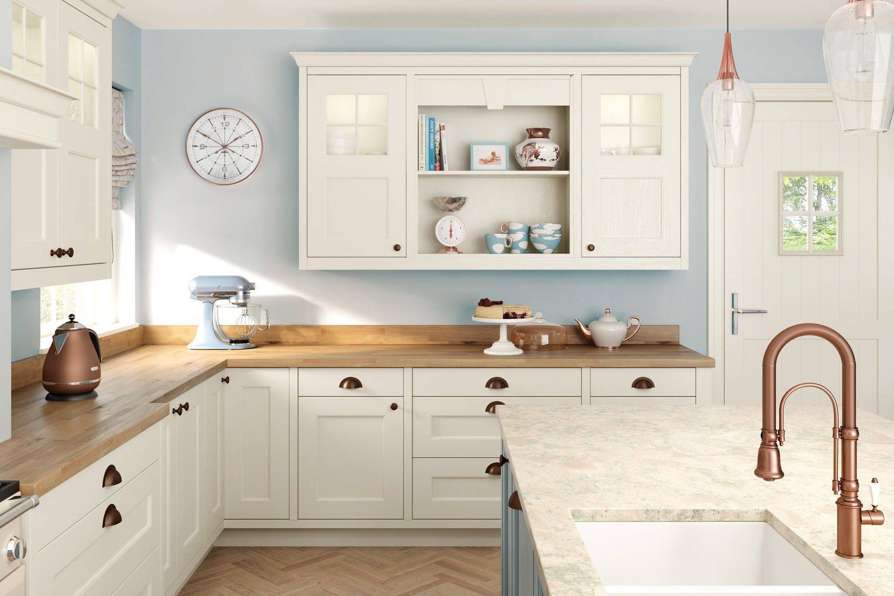 Wakefield Porcelain And Pantry Blue Shaker Kitchen | Colourhill, Mansfield