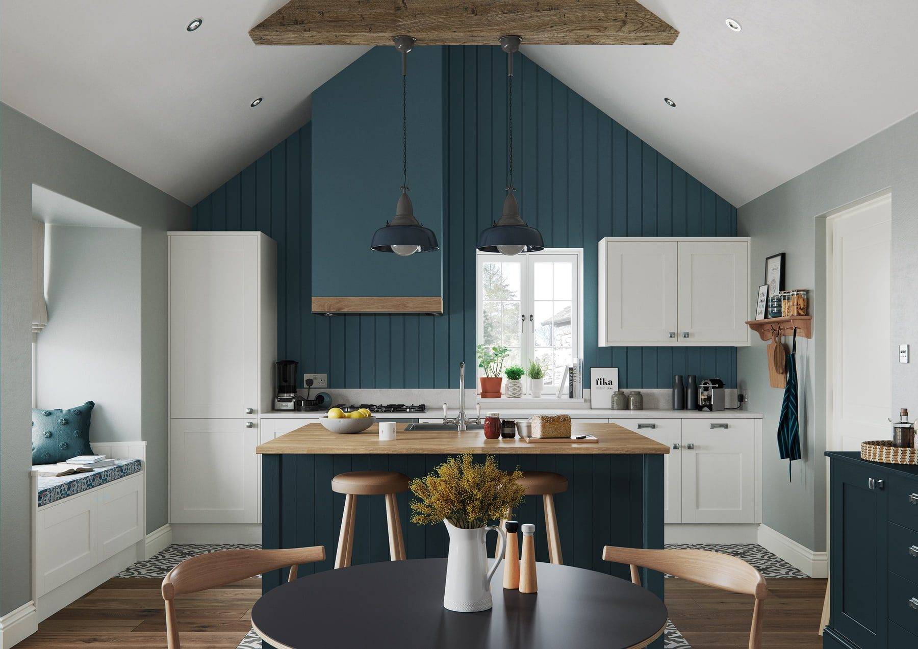 Madison Porcelain And Marine Open Plan Kitchen | Colourhill, Mansfield