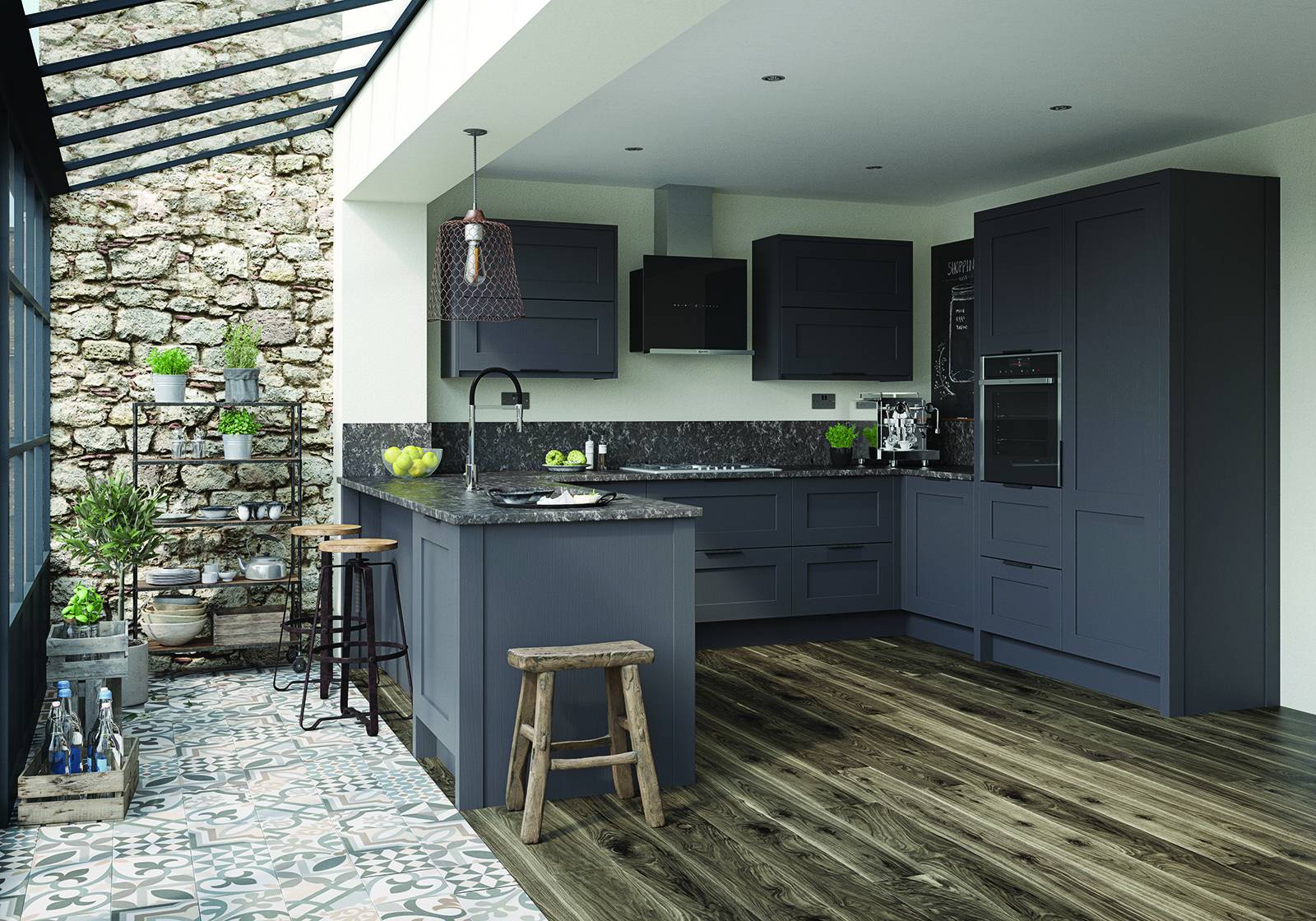 Second Nature Dark Grey U Shaped Kitchen | Colourhill, Mansfield
