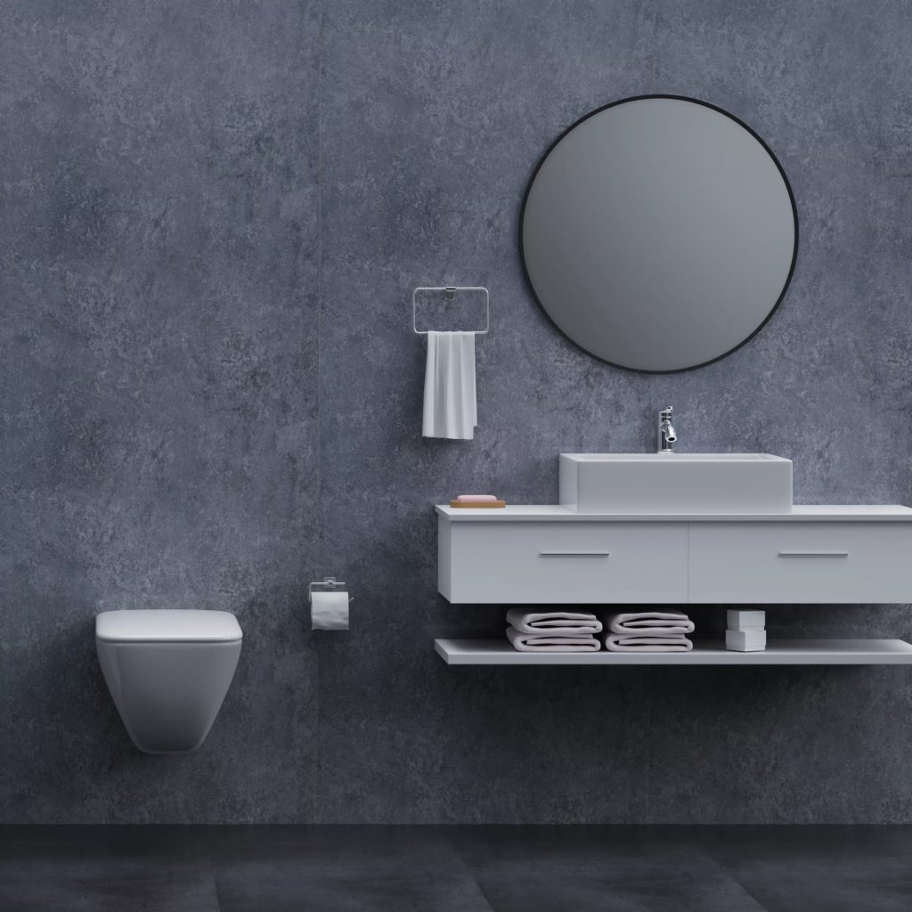 2Concrete Dark Grey With Oiled Slate | Cambridgeshire Bathrooms, Cambridge