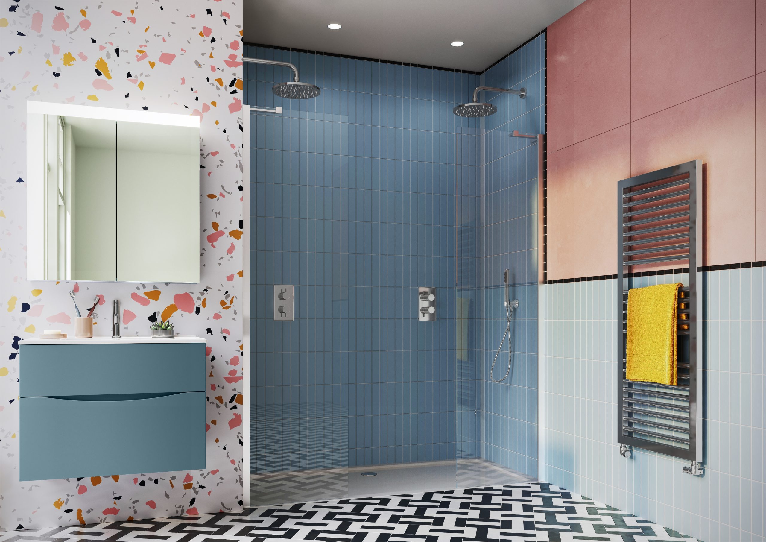 Design 8 Recess With Double Walk In Panel | Cambridgeshire Bathrooms, Cambridge