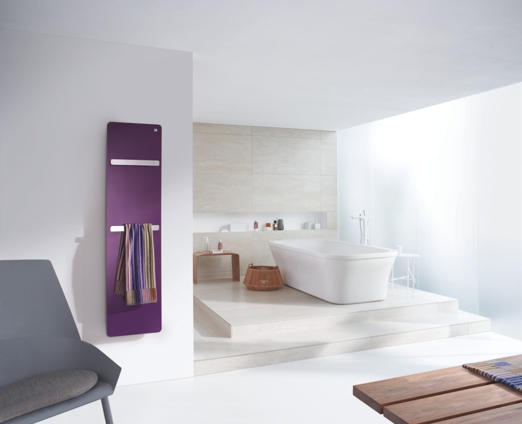 Zehnder Rad Vitalo Bar Violet Towel | Cambridgeshire Bathrooms, Cambridge