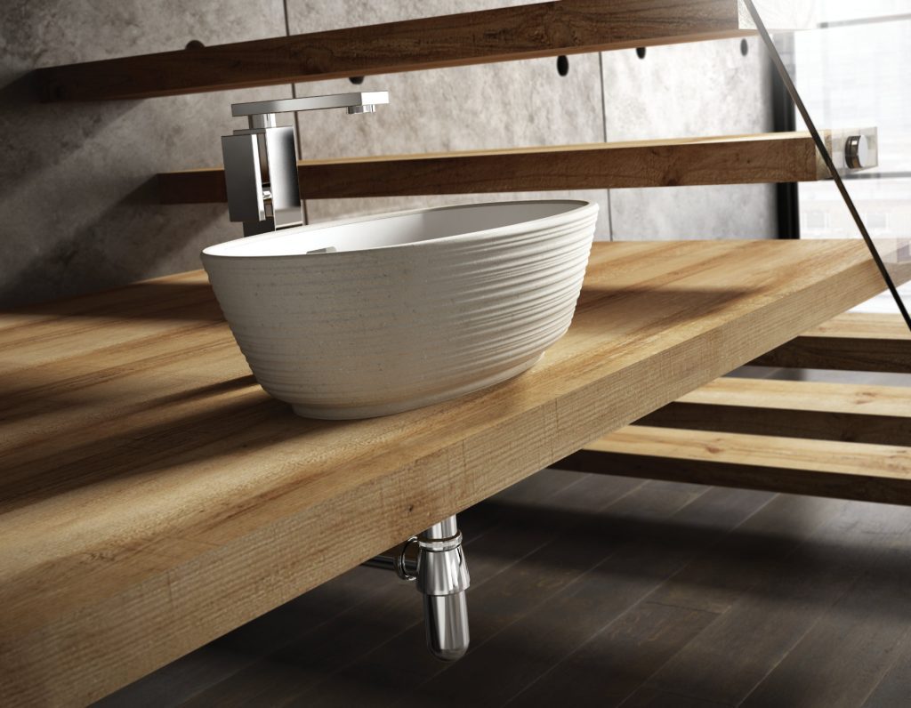 P24 Free Standing Stone Basin Inset Dof V2 | Cambridgeshire Bathrooms, Cambridge