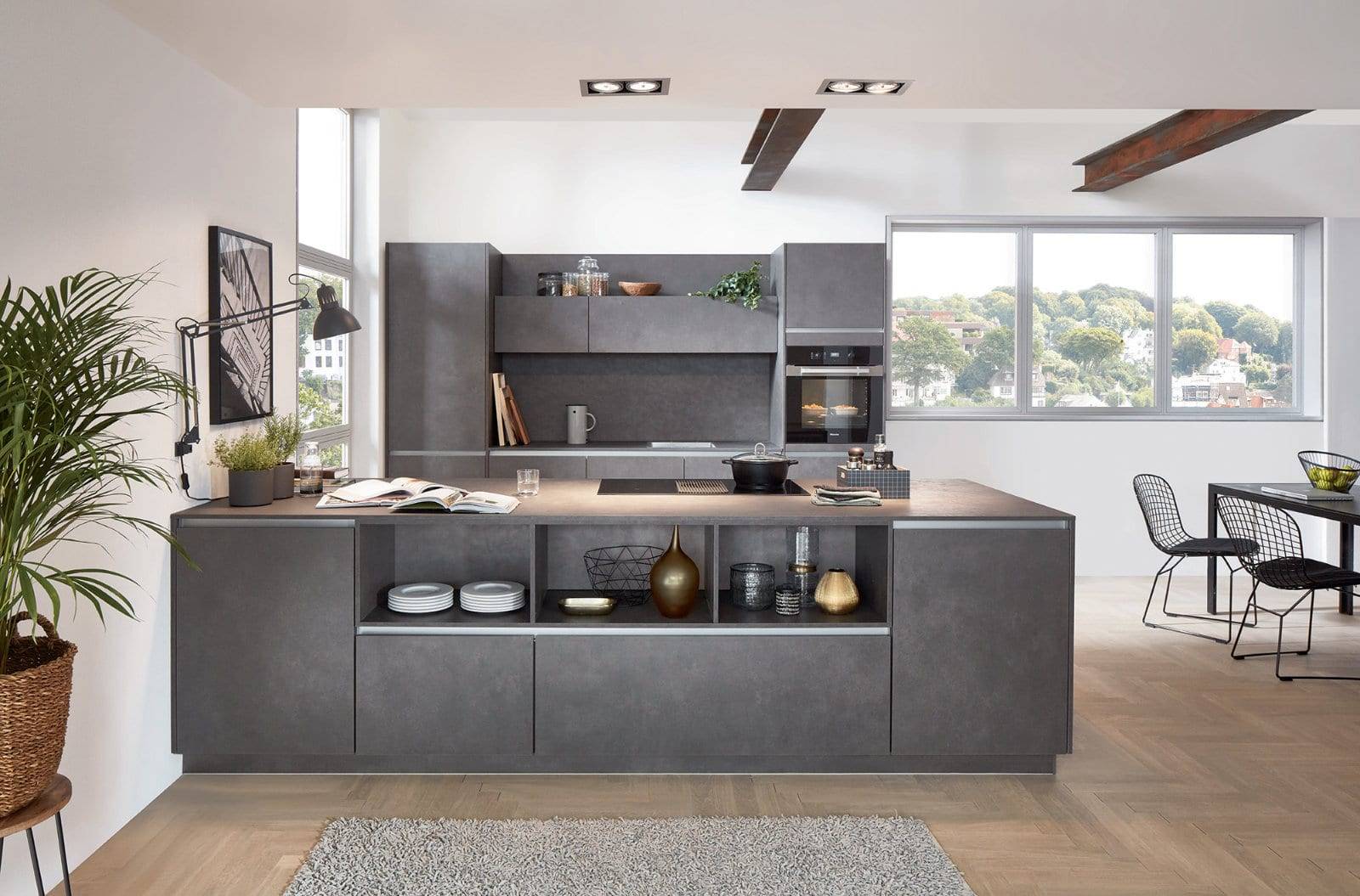 Nobilia Concrete Handleless Kitchen 2021 1 1 | Alon Interiors, Kent