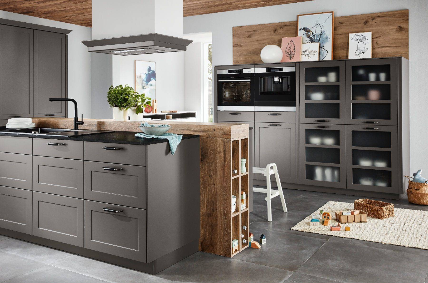 Nobilia Grey Country Style Shaker Kitchen | Alon Interiors, Kent