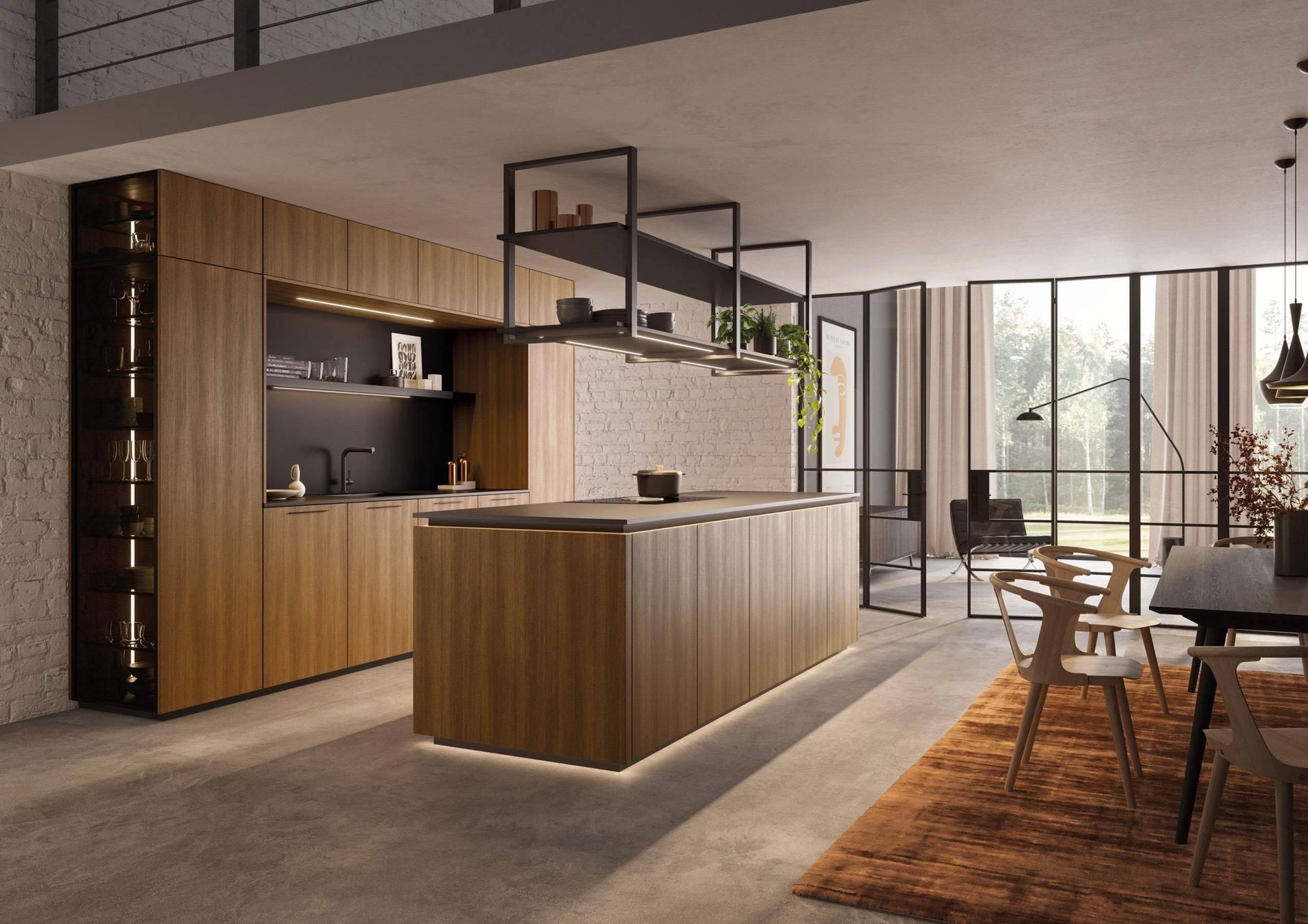 Rotpunkt Loft Brown Oak Wood Kitchen | Alon Interiors, Kent
