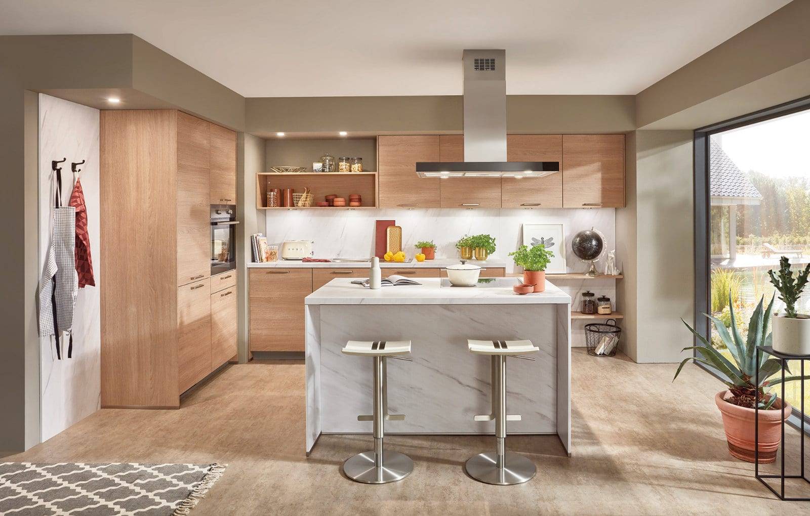 Nobilia Modern Wood Ceramic Open Plan Kitchen With Island 2021 | Alon Interiors, Kent