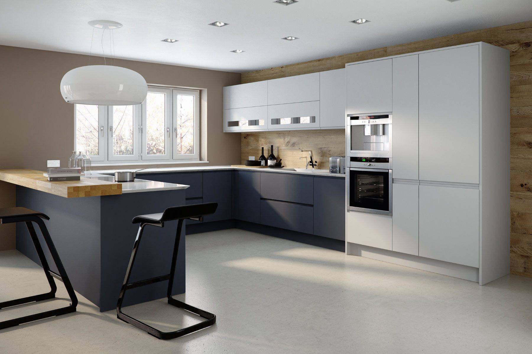 Daval Modern Matt U Shaped Kitchen 1 | Alon Interiors, Kent