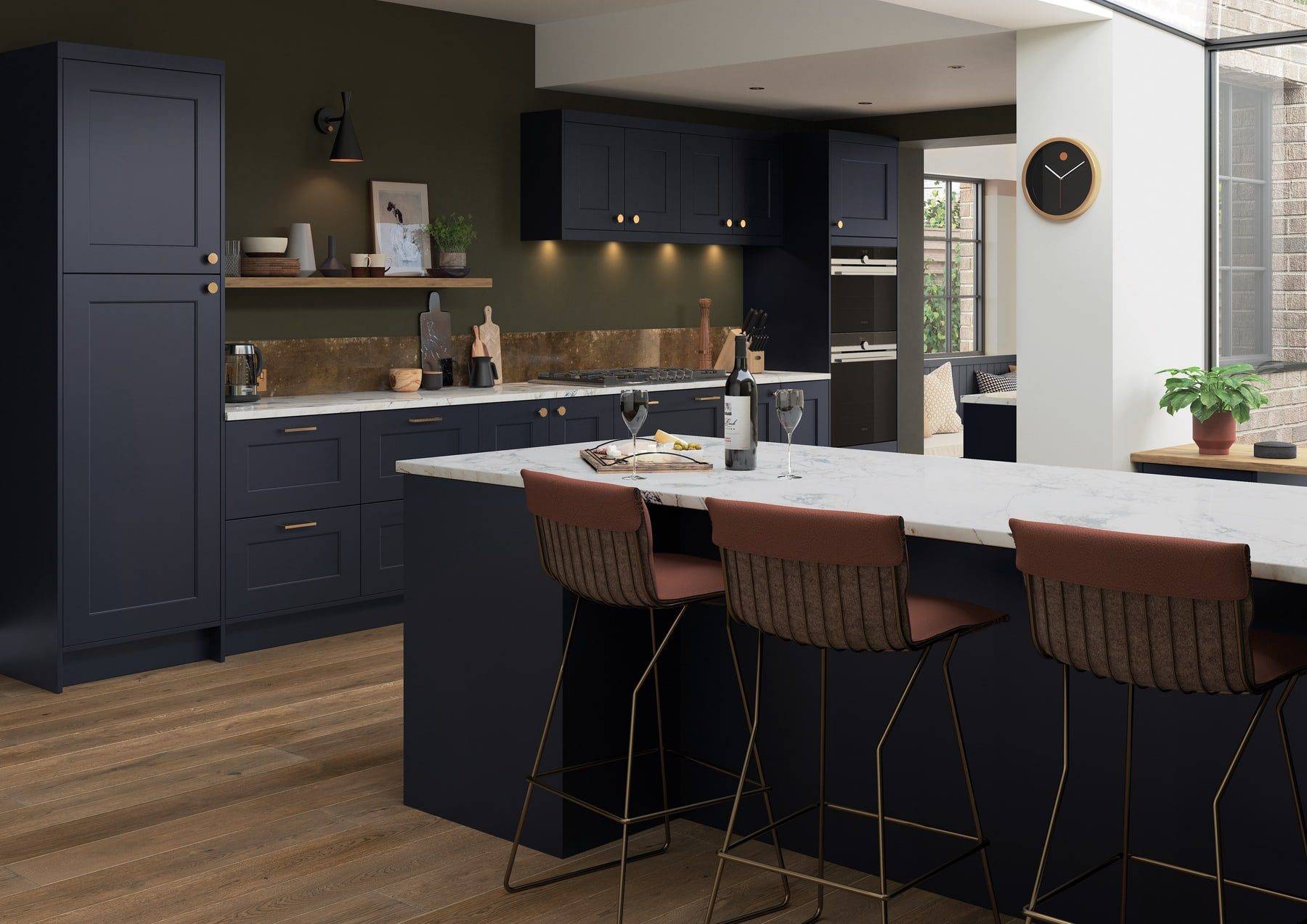 Florence Slate Blue In Frame Kitchen | Colourhill, Mansfield