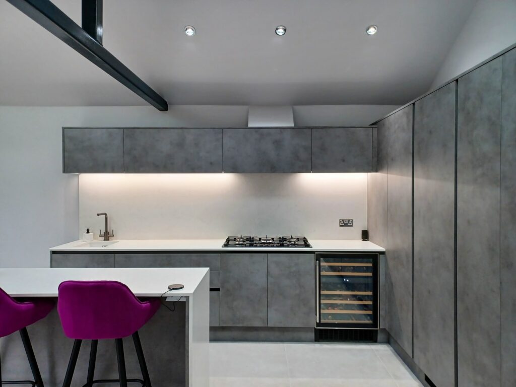 Modern Industrial Concrete Kitchen 2 1 | Colourhill, Mansfield