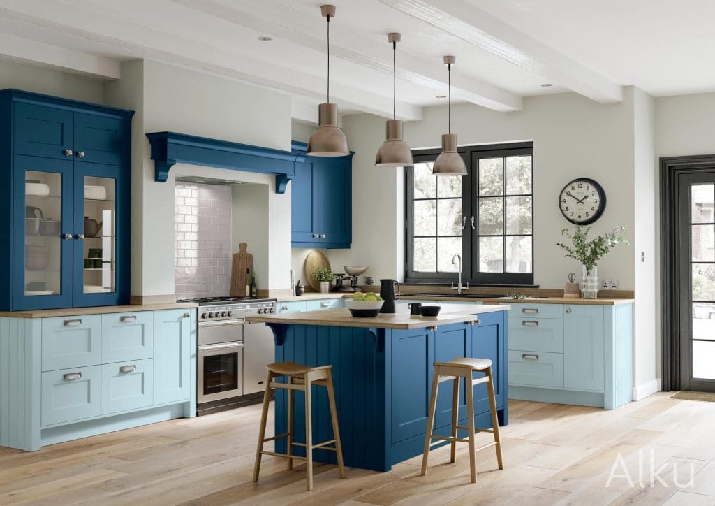 Alku Blue Shaker Kitchen | Rowe Fitted Interiors, Hoylake