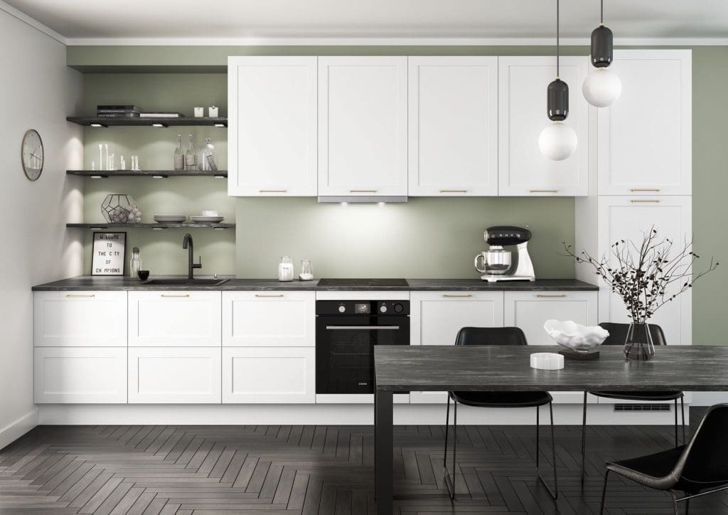 Bauformat Modern White Shaker Kitchen | Rowe Fitted Interiors