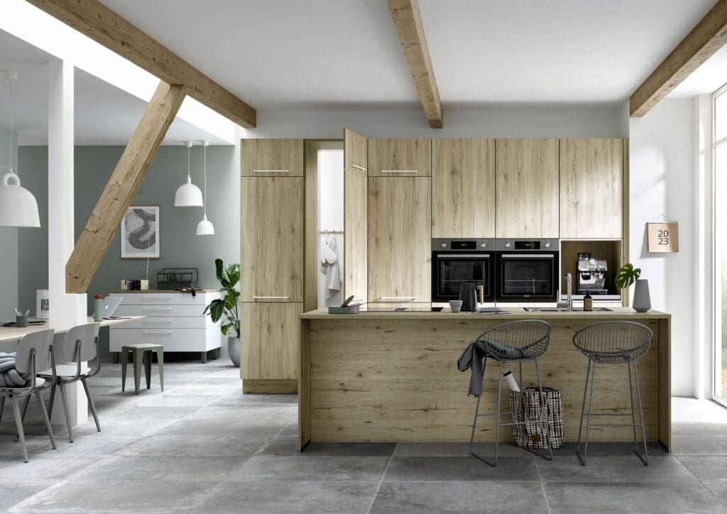Bauformat Open Plan Wooden Kitchen 1 | Rowe Fitted Interiors