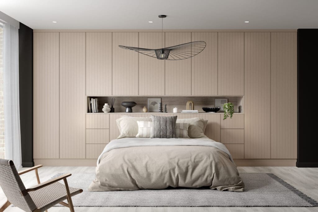 CGI Bedroom 5G Lena Matt Taupe RGB | Rowe Fitted Interiors