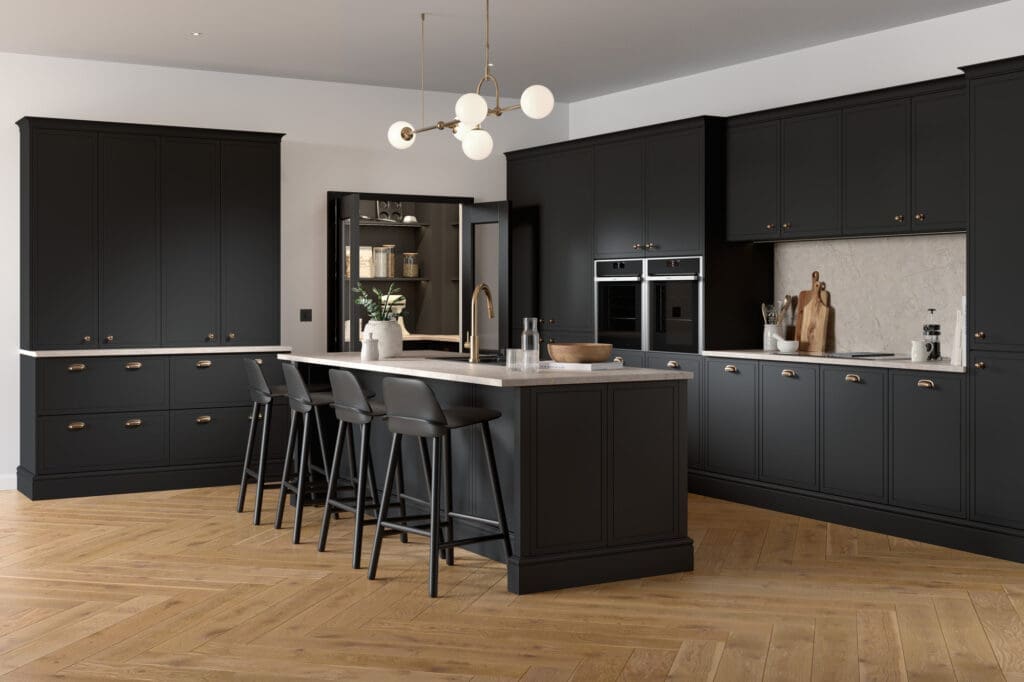 CGI Kitchen 5G Jones Matt Black RGB | Rowe Fitted Interiors