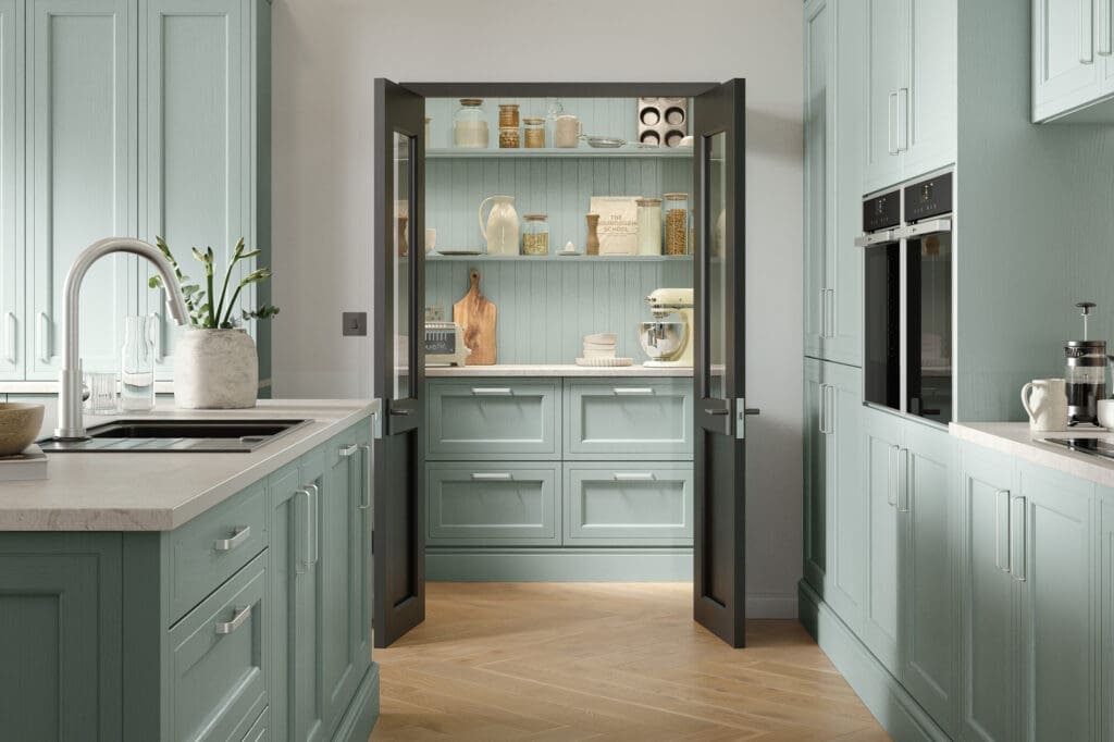CGI Kitchen Painted Rainey Sea Breeze RGB | Rowe Fitted Interiors