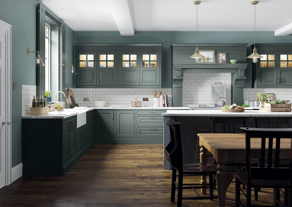 Novelle Yorkton Slate Blue Heritage Green Cameo 1 LR RGB | Rowe Fitted Interiors