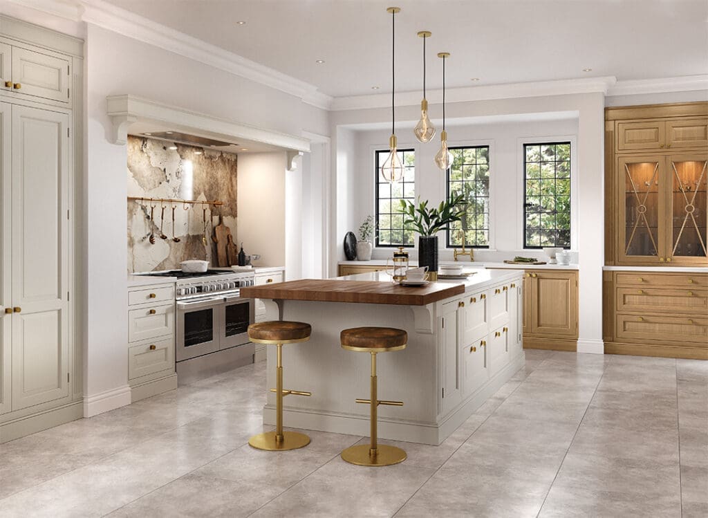Novelle Yorkton Taupe Grey White Oak Cameo 1 LR RGB | Rowe Fitted Interiors