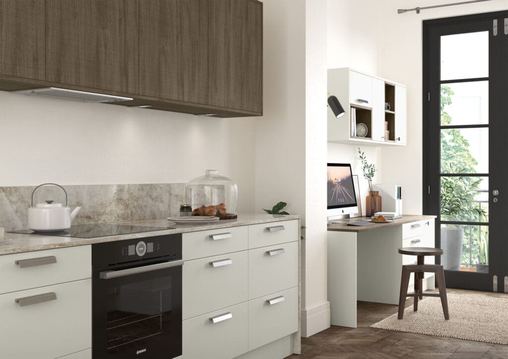 Zola Soft Matte Porcelain and Rezana Weathered Silver Cameo 1 RGB | Rowe Fitted Interiors