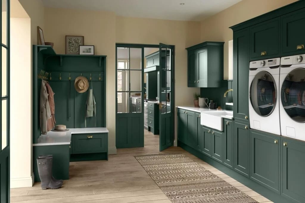 Ellesmere Heritage Green Bootroom Stori 1024x682 1 | Rowe Fitted Interiors