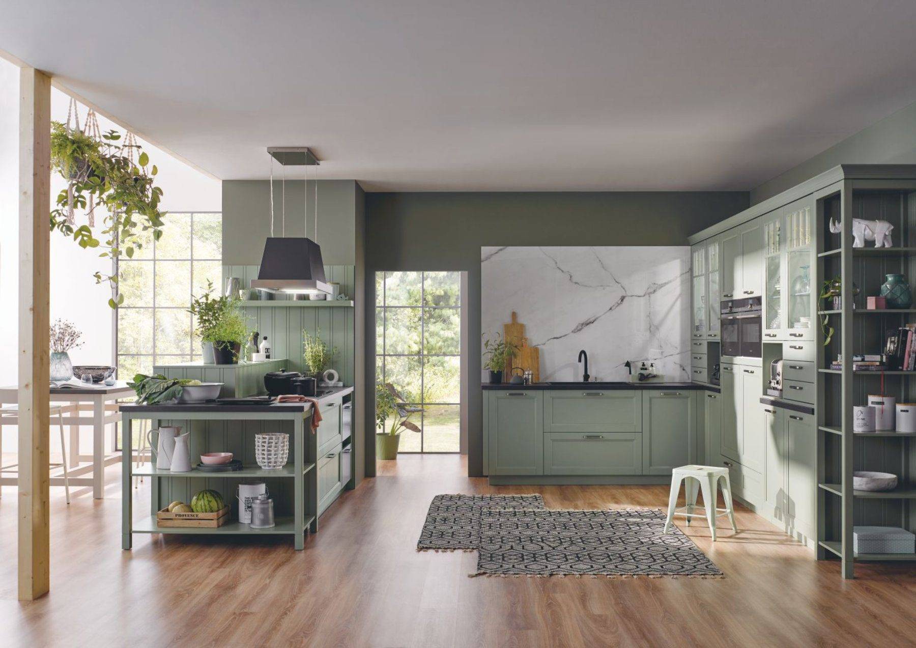 Bauformat Mint Shaker U Shaped Kitchen 2 | Rowe Fitted Interiors, Hoylake