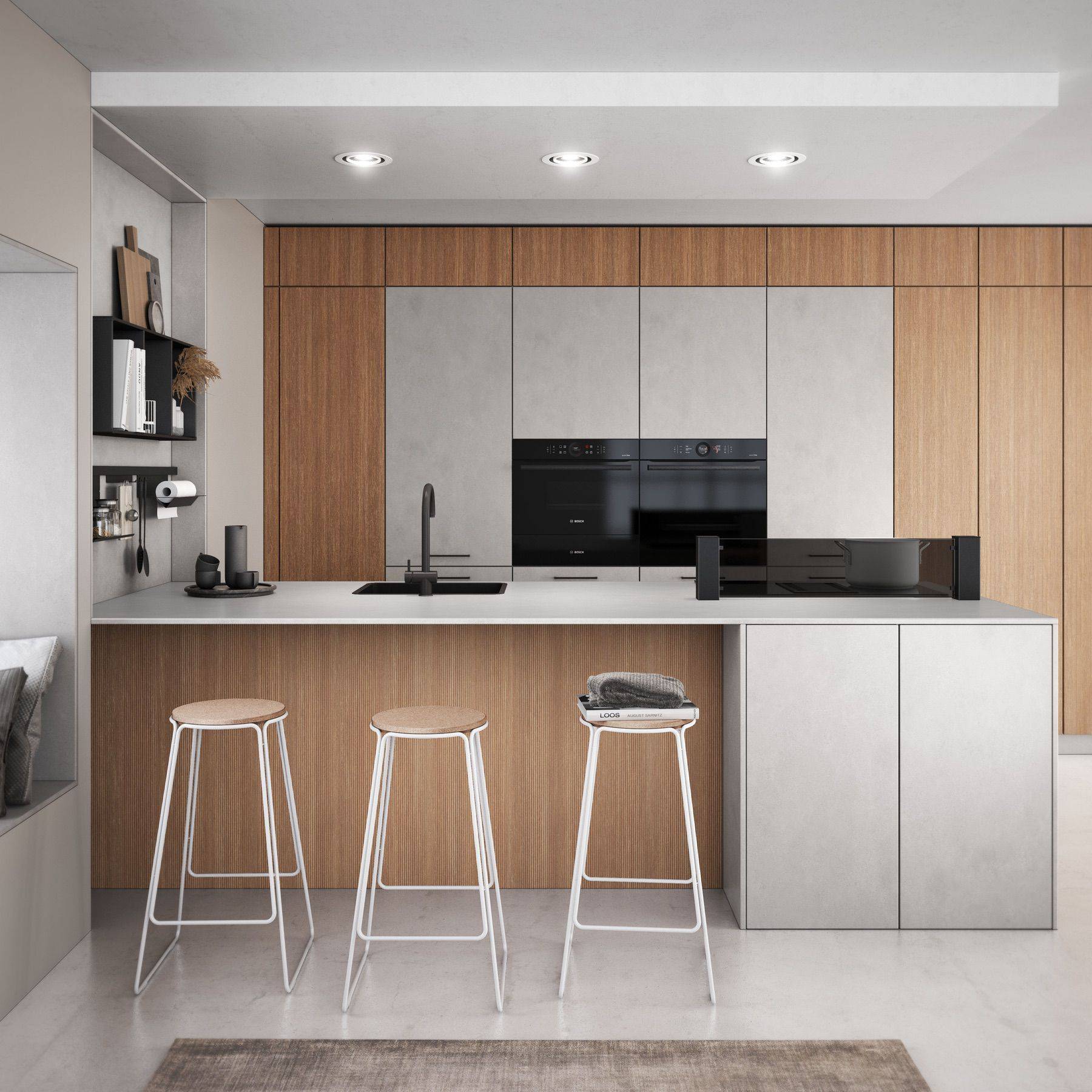 Bauformat Modern Wood Island Kitchen | Rowe Fitted Interiors, Hoylake