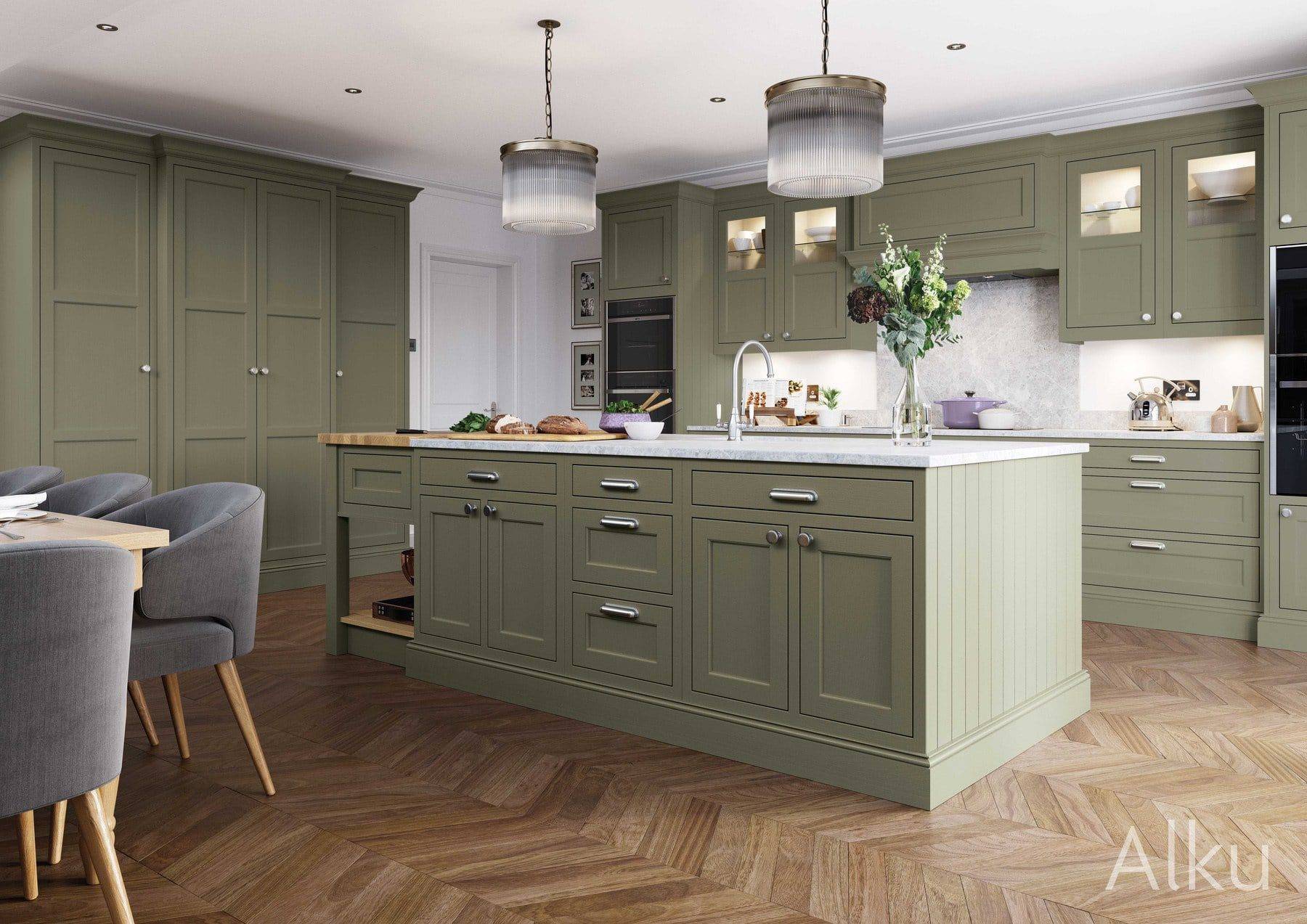 Alku Sage In Frame Kitchen | Rowe Fitted Interiors, Hoylake